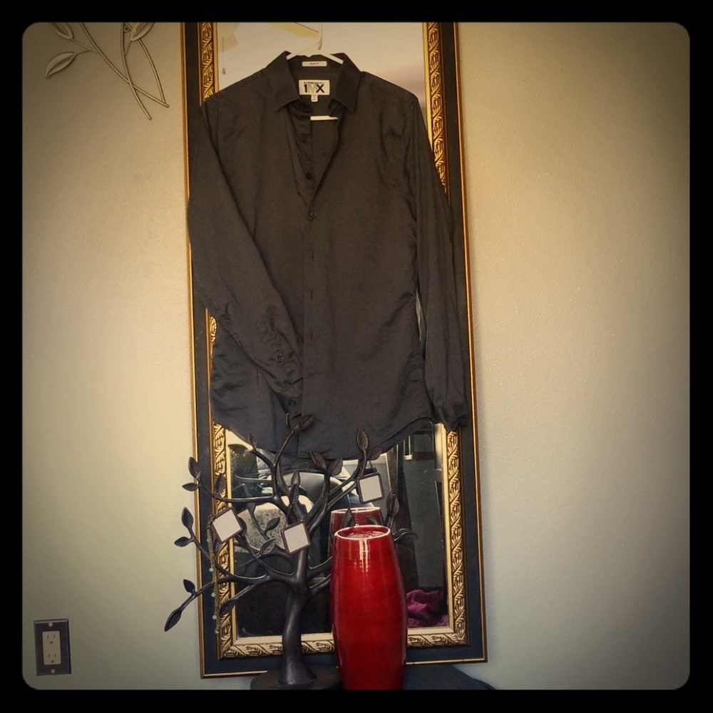Express Mens Button Up Dress Shirt